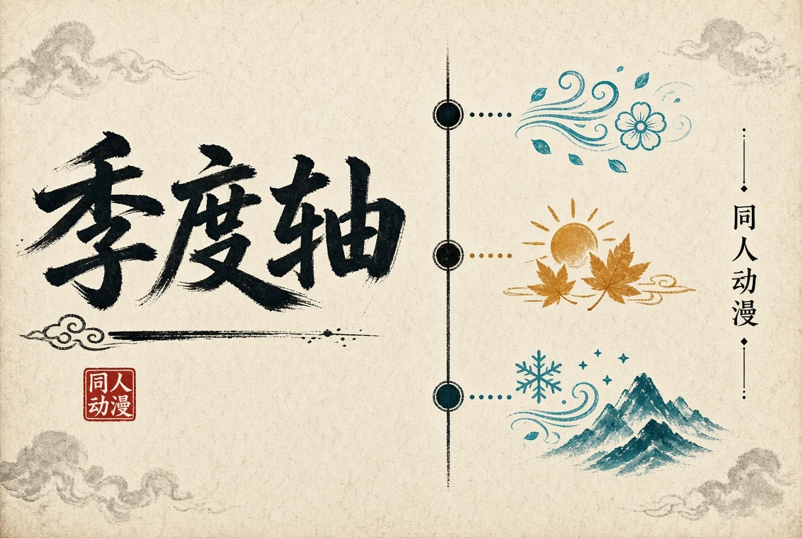 季度轴主题插画